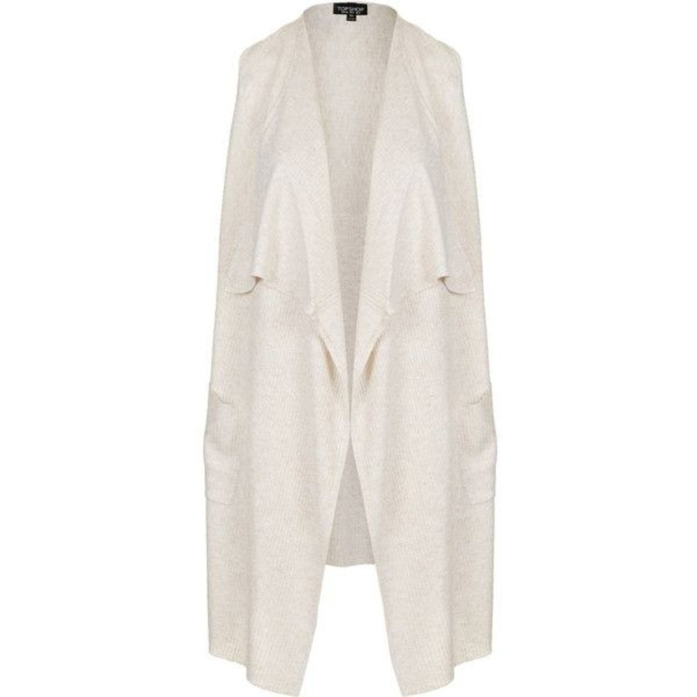 Waterfall Sleeveless Long Cardigan